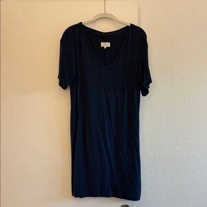 Lou & Grey Navy V-Neck T-Shirt Dress